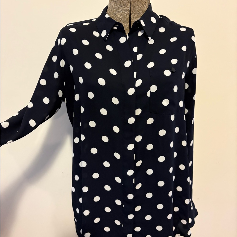 Black and White Polka Dot Blouse
